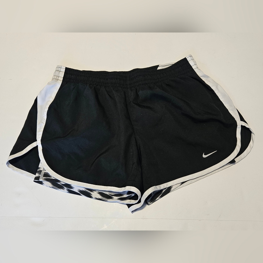 Nike, Dry-Fit, Black and White Athletic Shorts